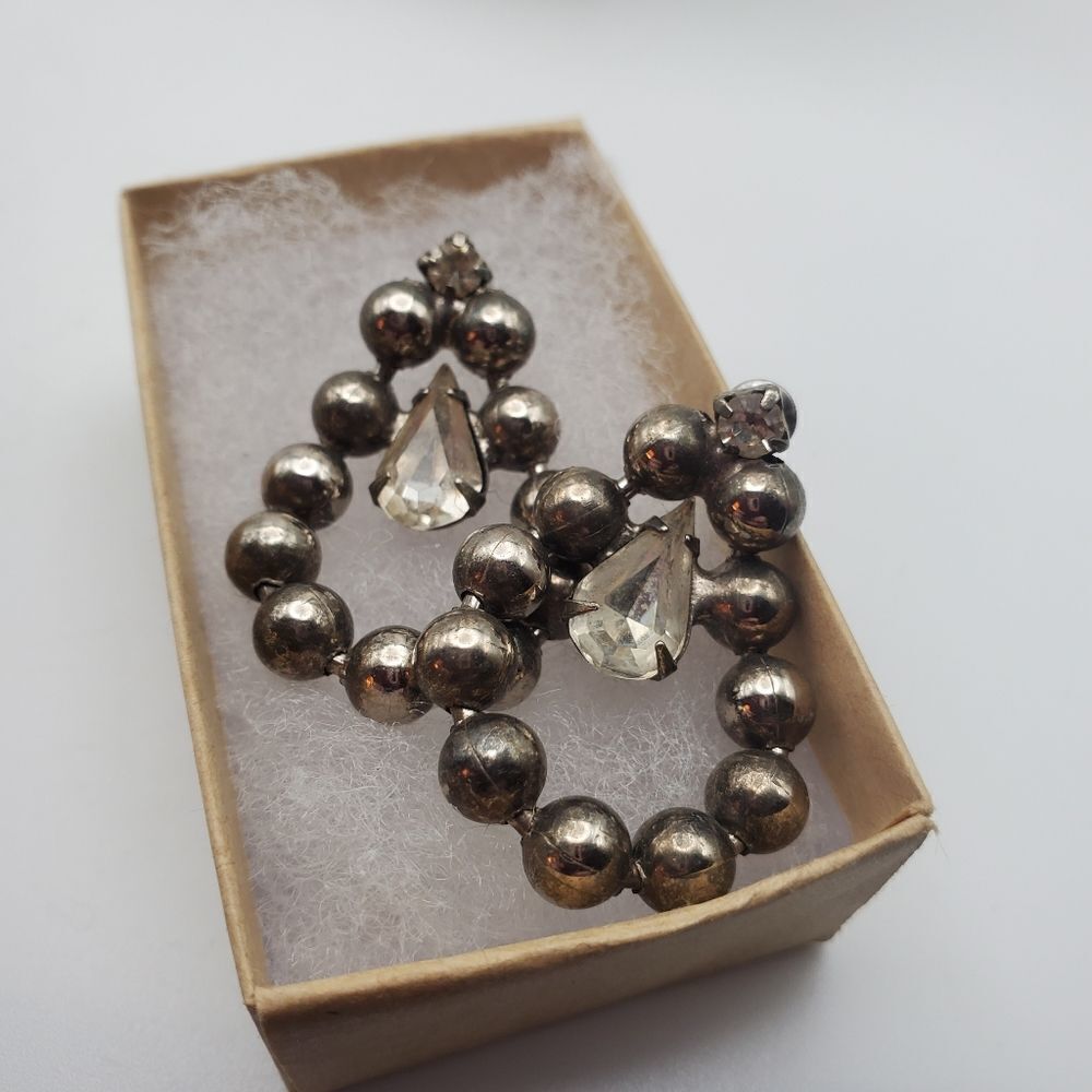 Georgian doorknocker crystal earrings